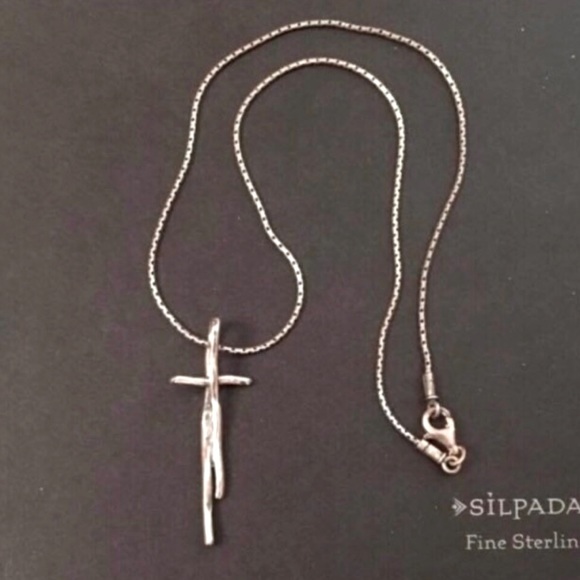 Silpada Jewelry - Silpada Vintage RARE Sterling Silver Twisted Cross Necklace